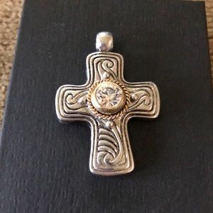 Silver Metal Cross Pendant - No Chain